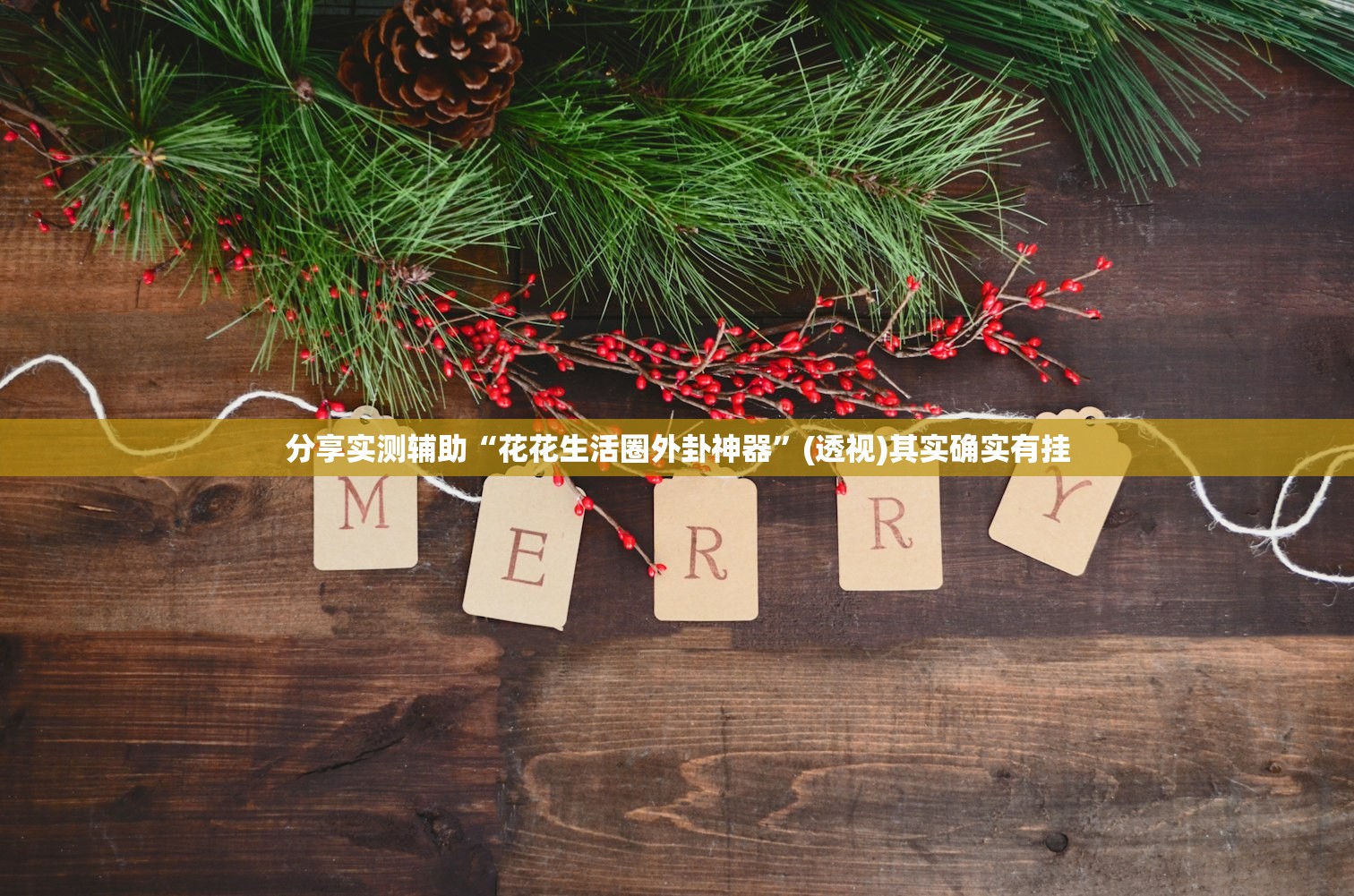 分享实测辅助“花花生活圈外卦神器	”(透视)其实确实有挂
