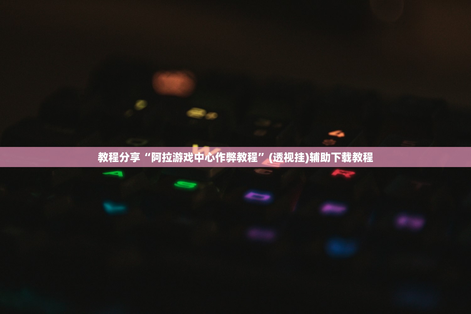 教程分享“阿拉游戏中心作弊教程”(透视挂)辅助下载教程